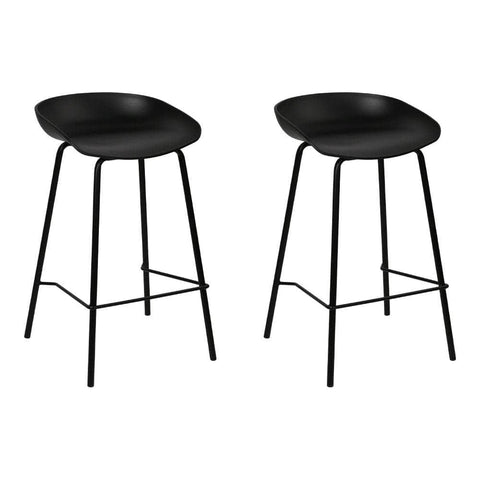 2x Bar Stools Kitchen Counter Stools Metal