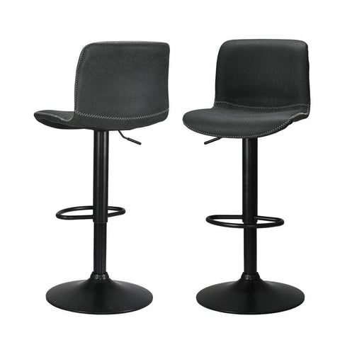 2X Bar Stools Kitchen Swivel Bar Stool Gas Lift Chairs Barstools Black