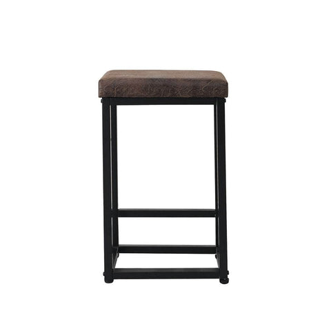 2X Bar Stools PU Leather Metal