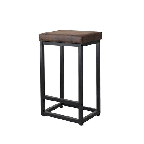 2X Bar Stools PU Leather Metal