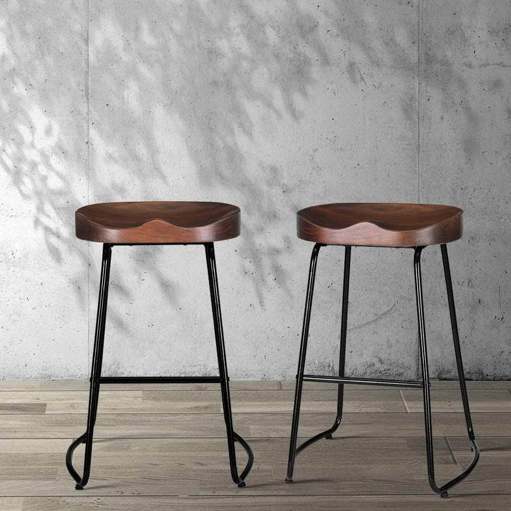 2x Bar Stools Tractor Seat 65cm