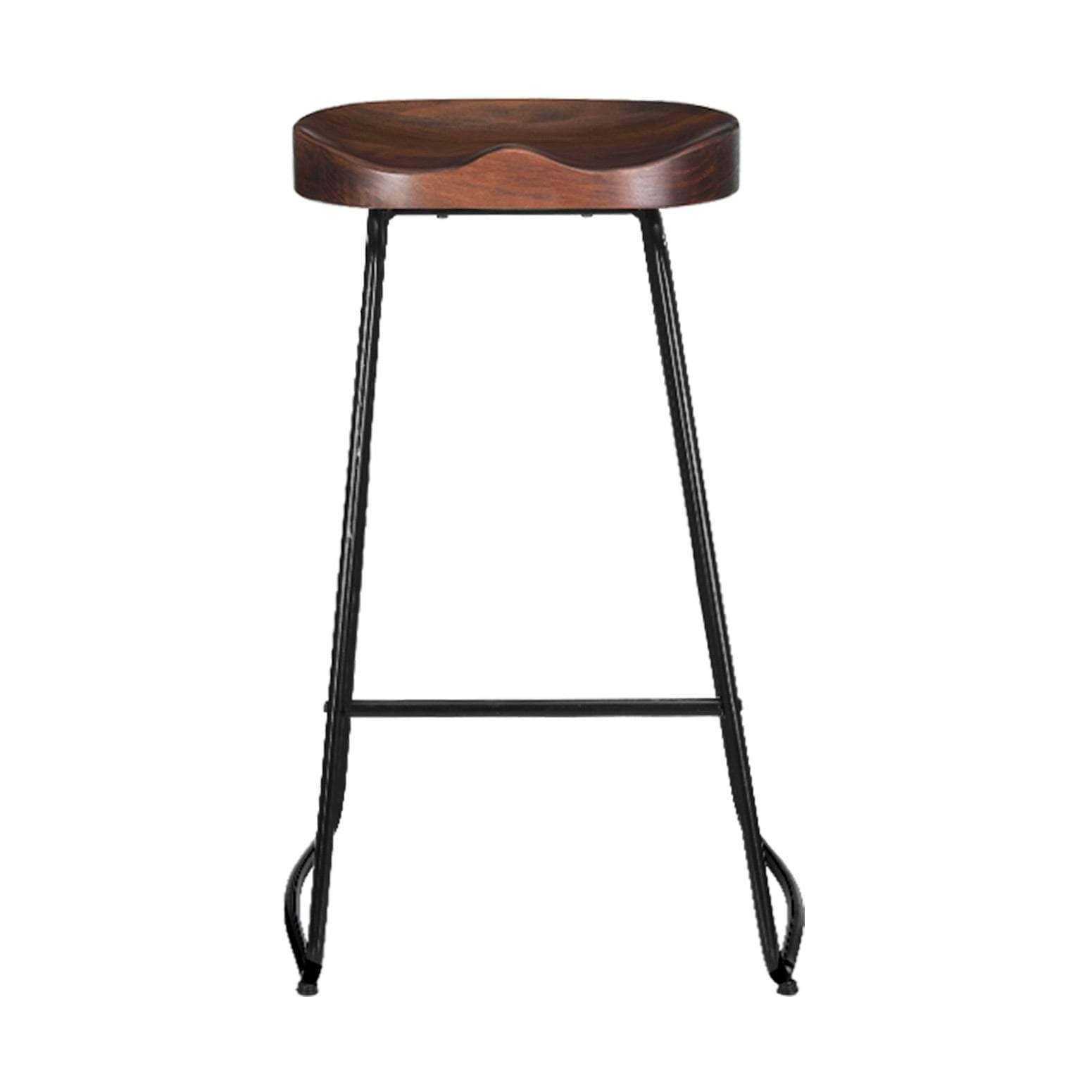 2x Bar Stools Tractor Seat 75cm Black