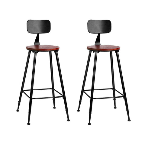 2x Bar Stools Vintage Metal Chairs