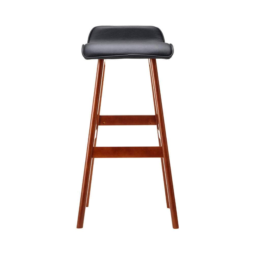 2x Bar Stools Wooden Stool Black