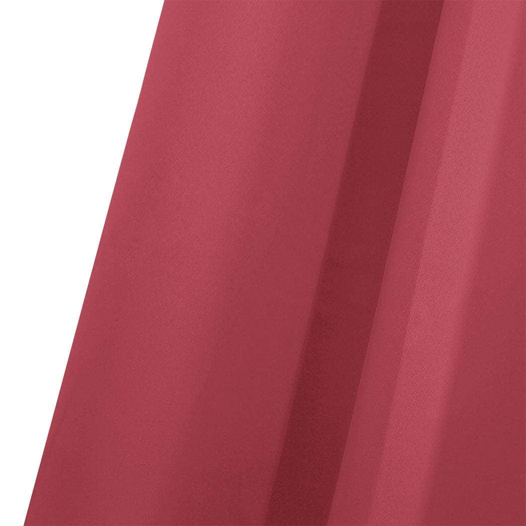 2x Blockout Burgundy Curtains Panels 3 Layers