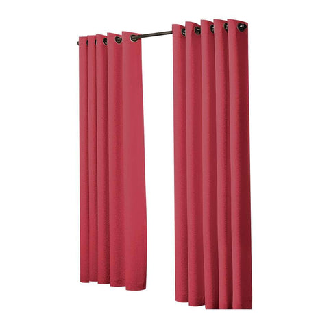 2x Blockout Burgundy Curtains Panels 3 Layers