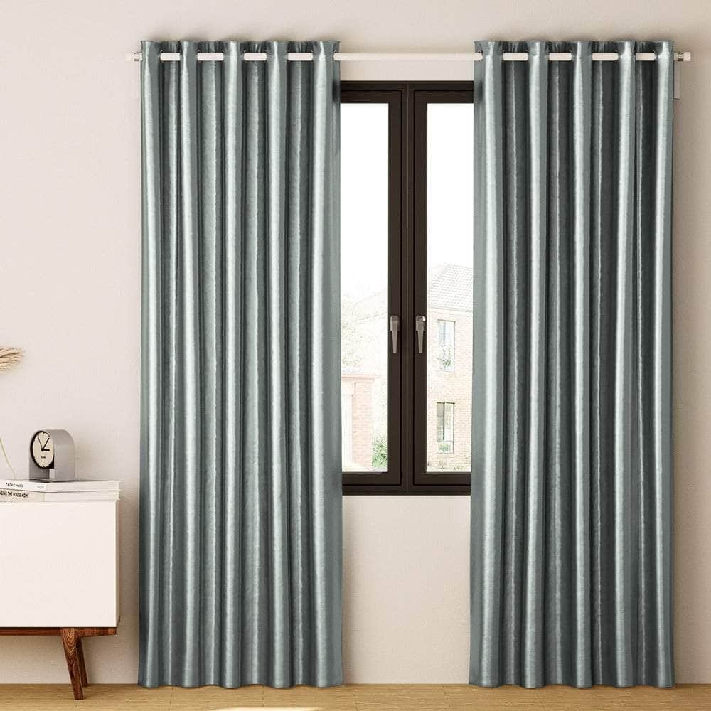 2X Blockout Curtains Blackout Window Curtain Eyelet 180x213cm