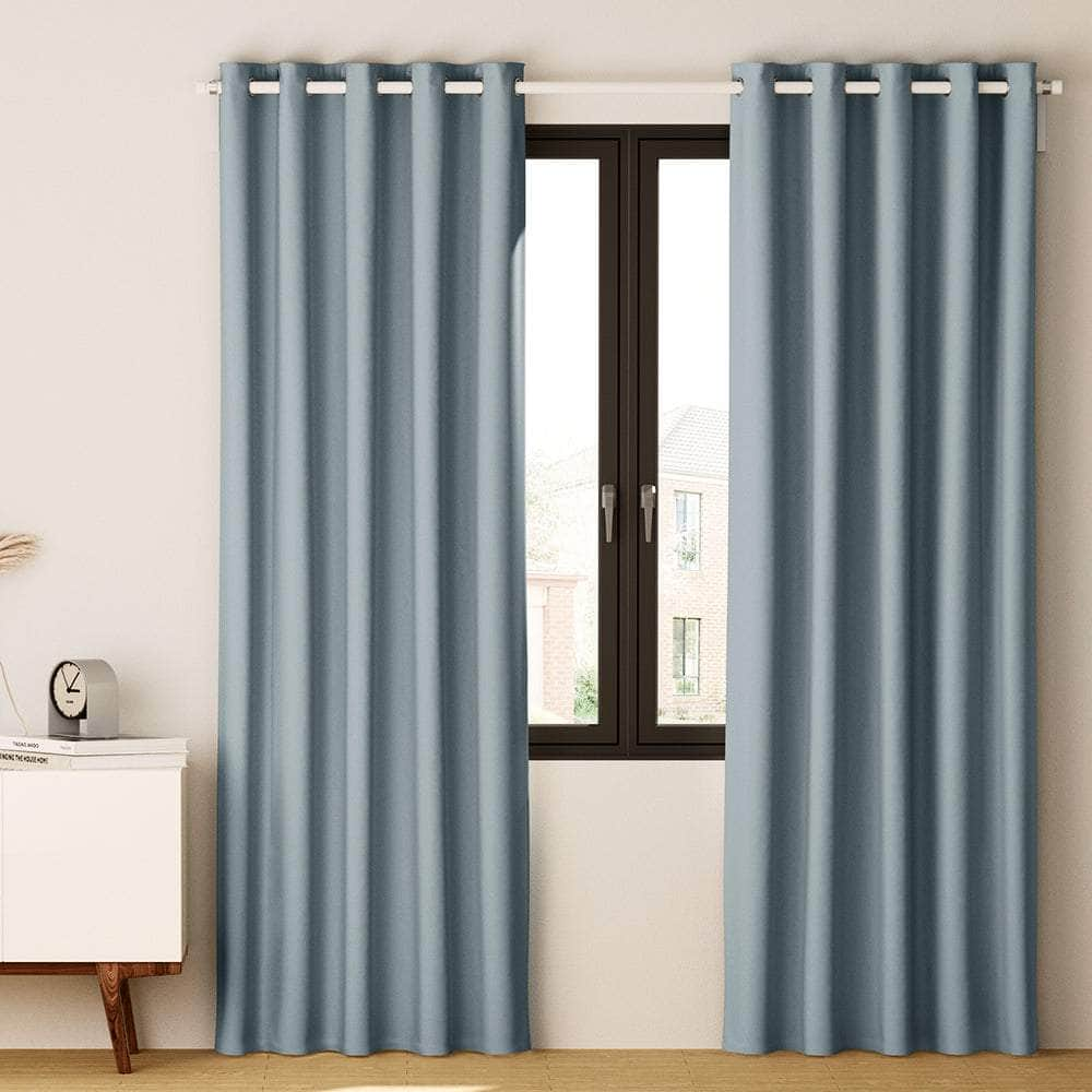 2X Blockout Curtains Blackout Window Curtain Eyelet 180x213cm