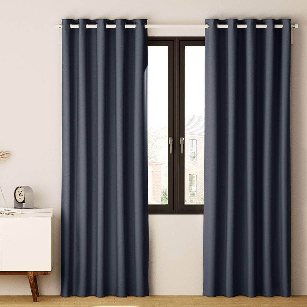 2X Blockout Curtains Blackout Window Curtain Eyelet 180x213cm