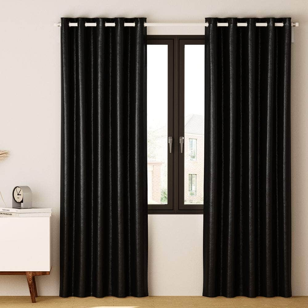 2X Blockout Curtains Blackout Window Curtain Eyelet 180x213cm