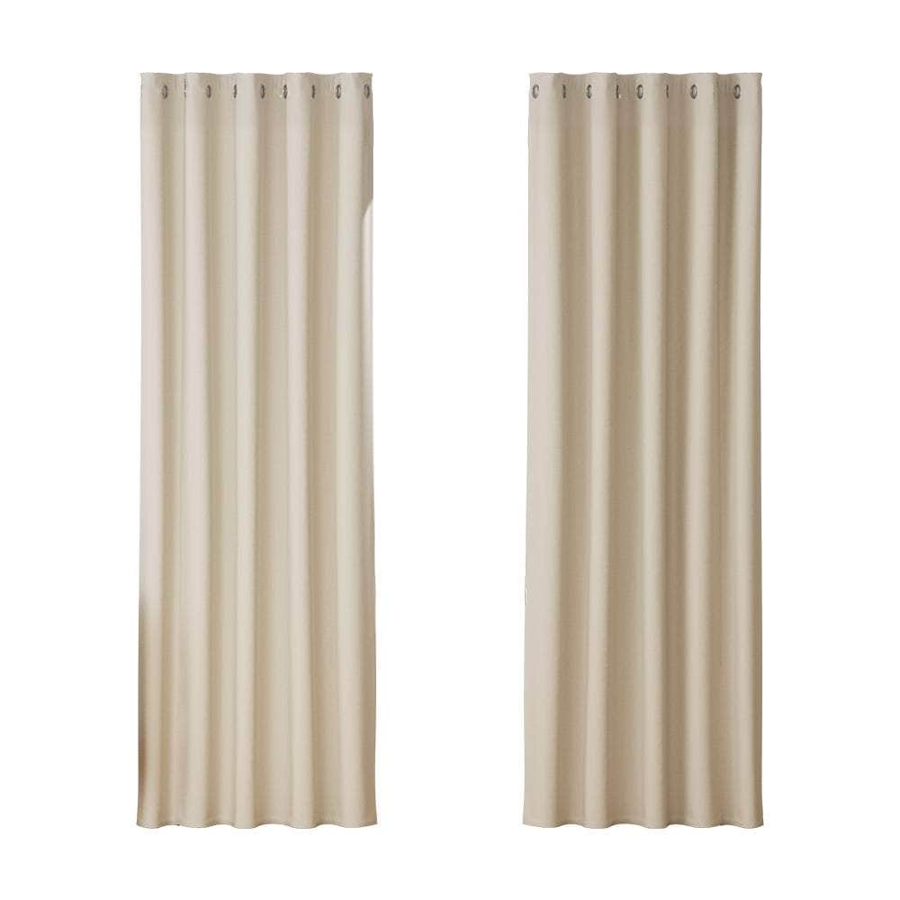 2X Blockout Curtains Blackout Window Curtain Eyelet 180x213cm