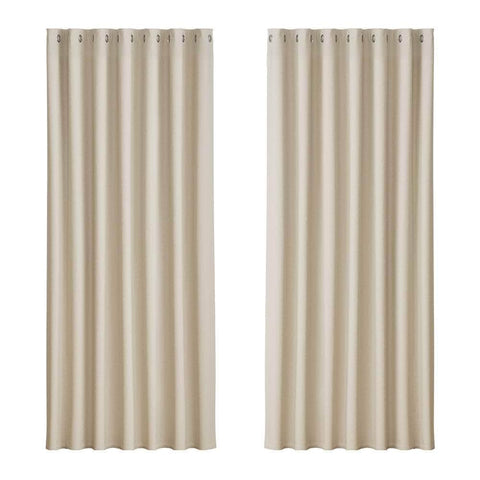 2X Blockout Curtains Blackout Window Curtain Eyelet 240x230cm