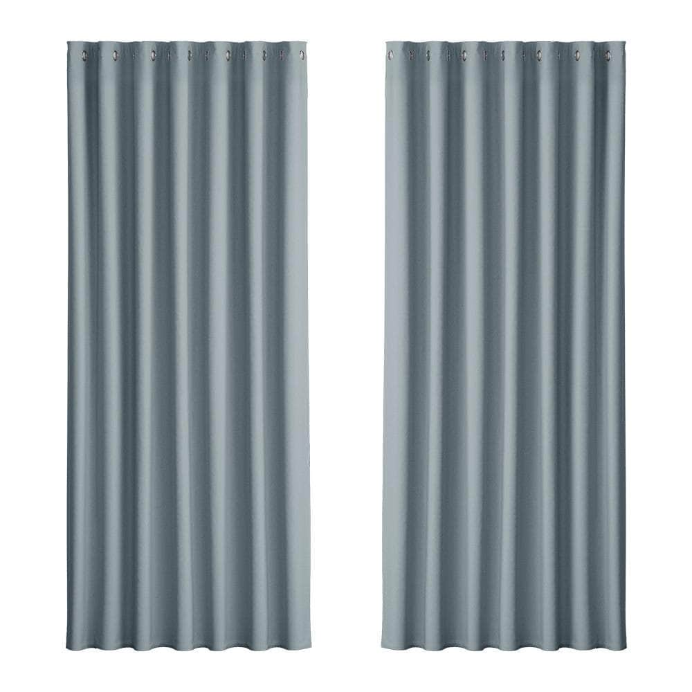 2X Blockout Curtains Blackout Window Curtain Eyelet 240x230cm