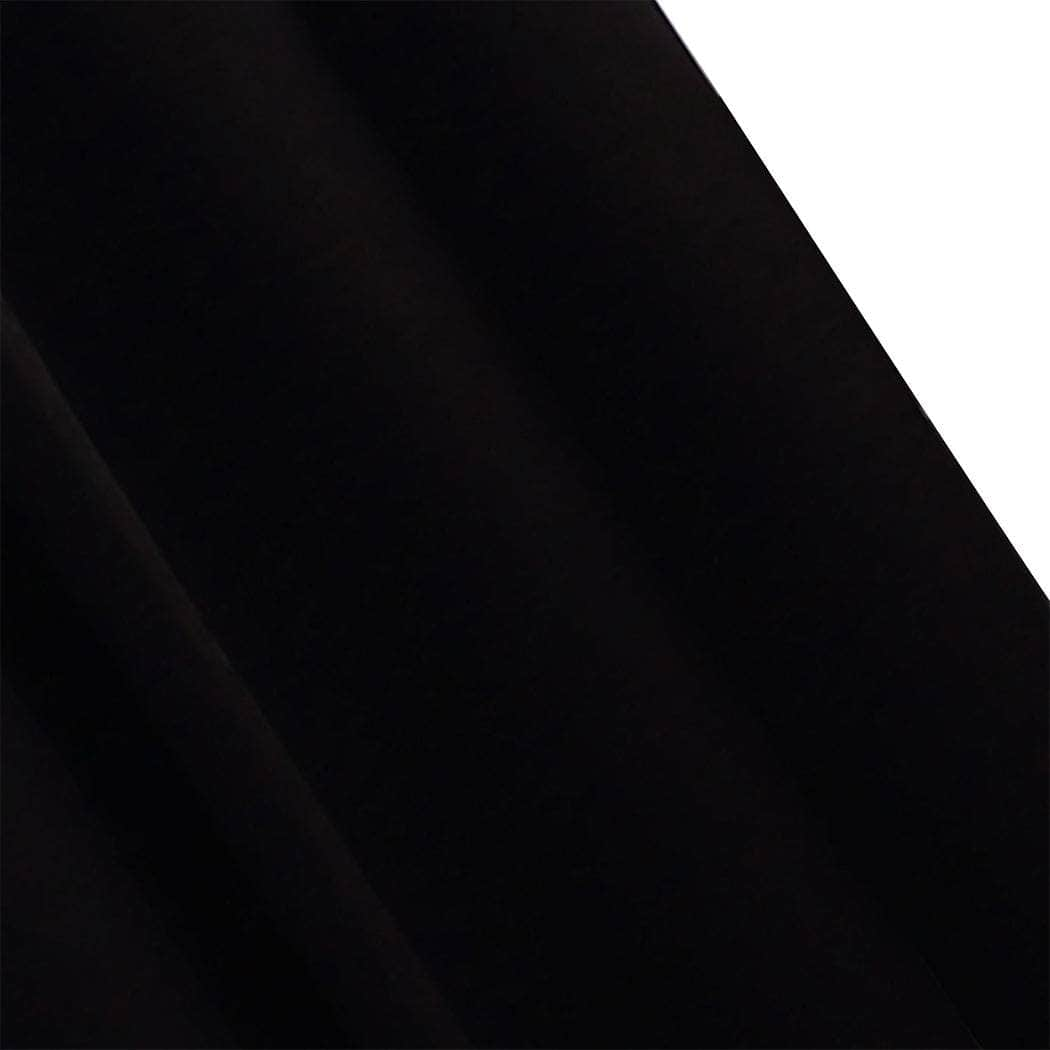 2x Blockout Curtains Panels 3 Layers-Black