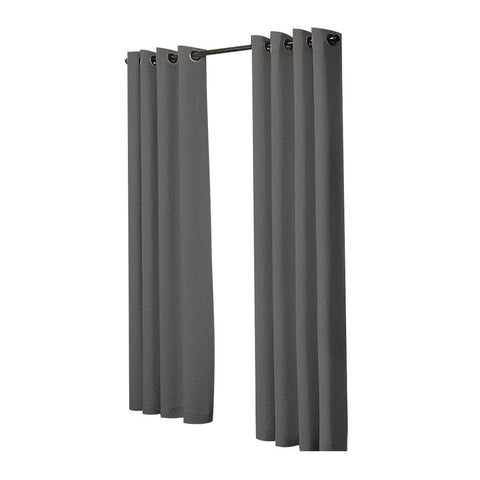 2x Blockout Curtains Panels 3 Layers - Charcoal