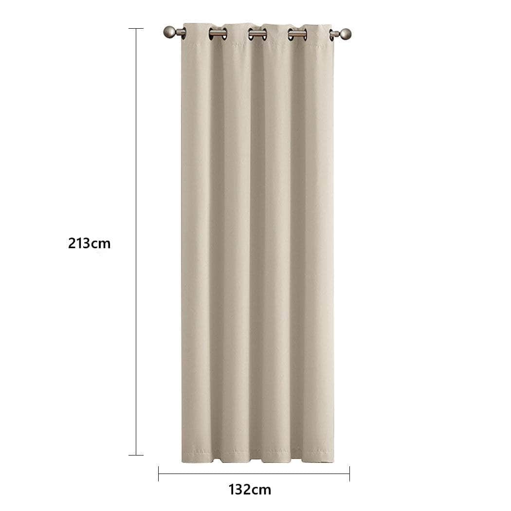 2x Blockout Curtains Panels 3 Layers Eyelet