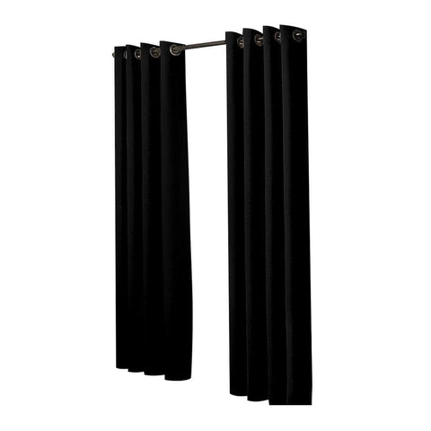 2x Blockout Curtains Panels 3 Layers- Black