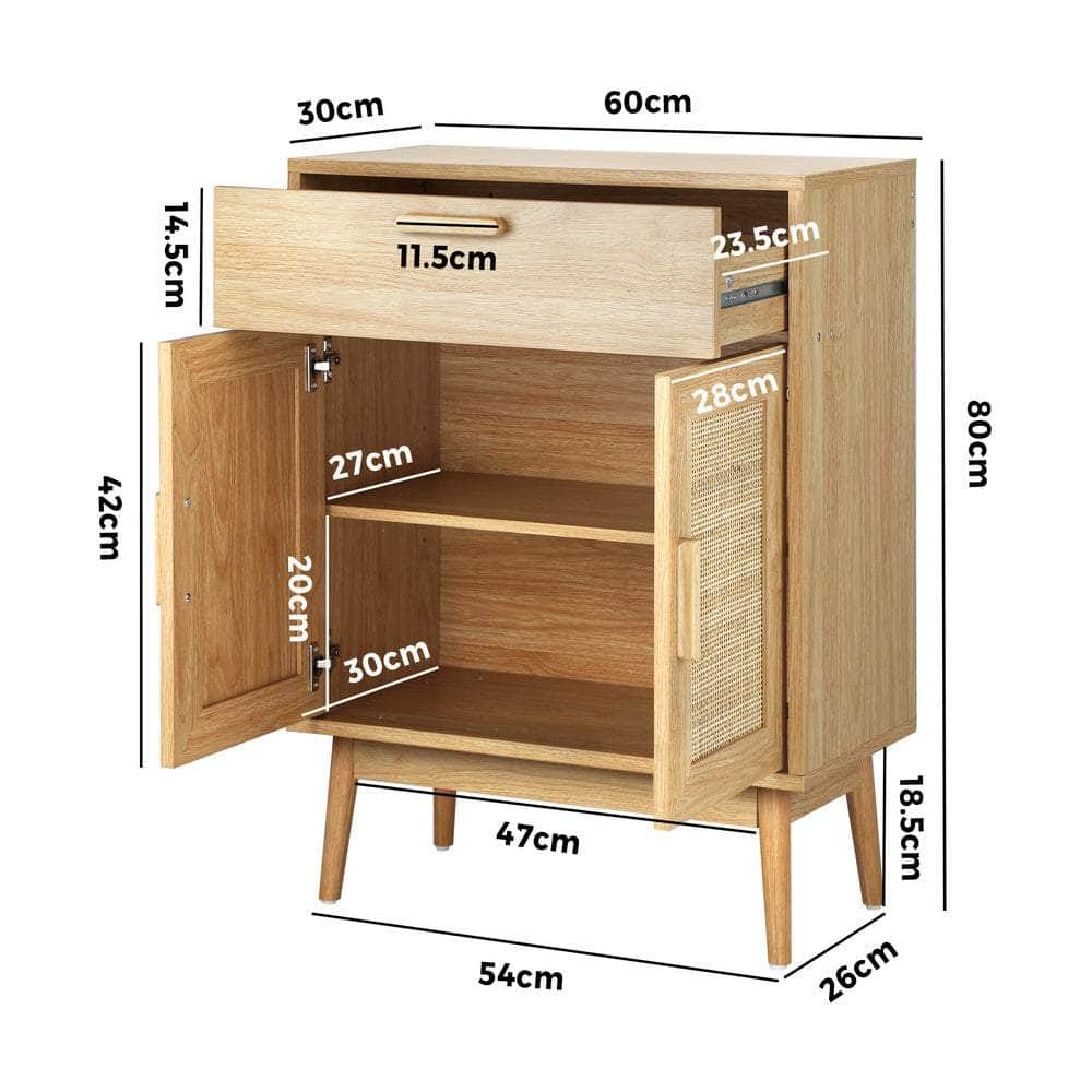 2x Buffet Sideboard Rattan Cupboard Cabinet Storage