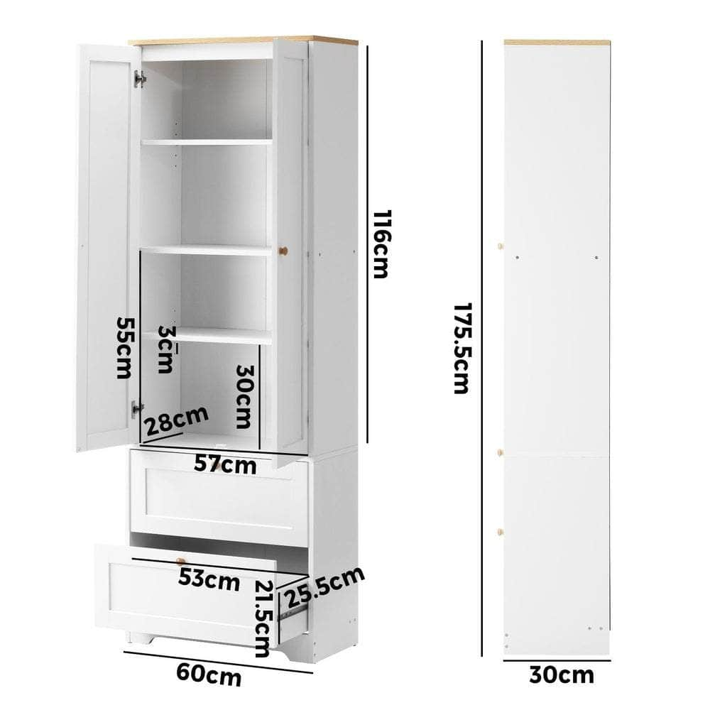 2x Buffet Sideboard Storage Cabinet Cupboard Hallway Wardrobe