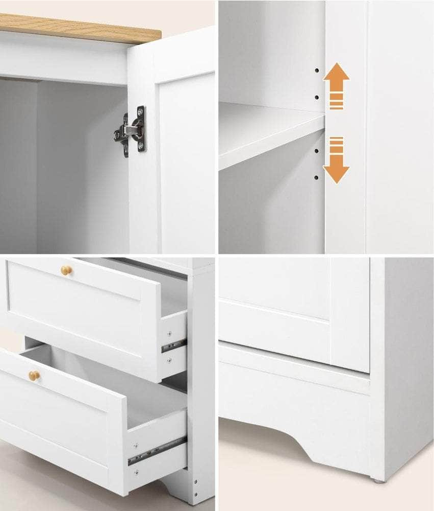 2x Buffet Sideboard Storage Cabinet Cupboard Hallway Wardrobe