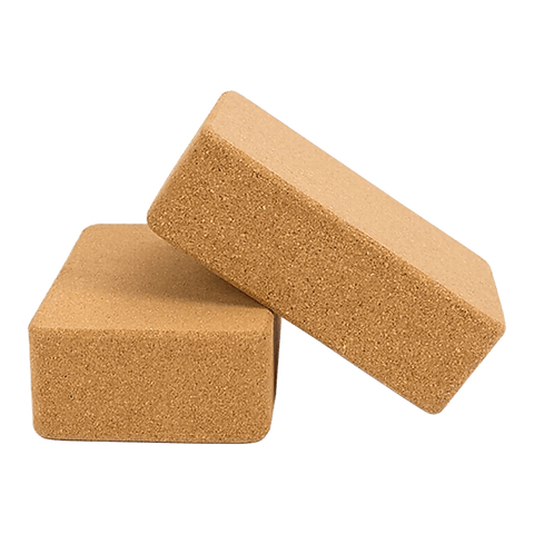 2x Cork Yoga Blocks Organic Exercise Bricks