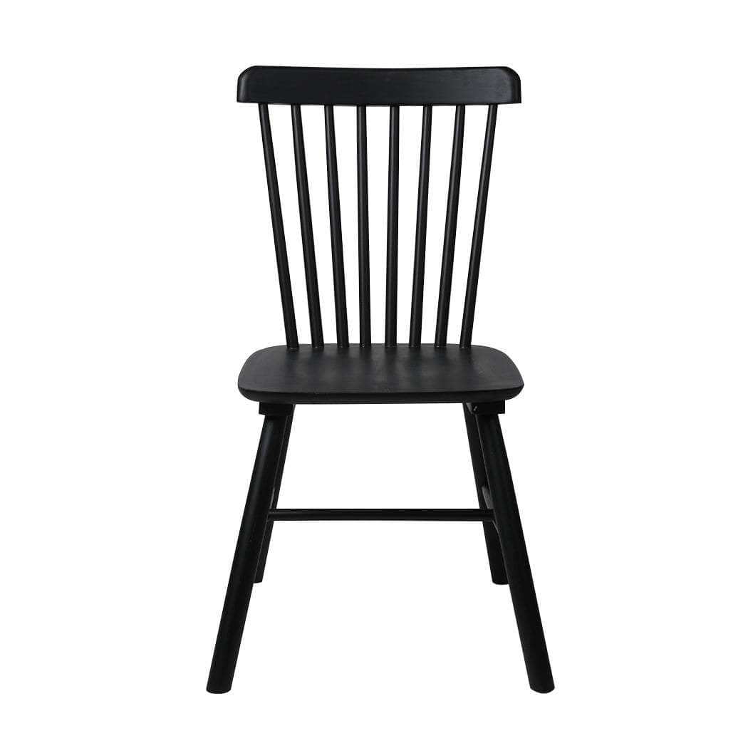 2x Dining Chairs Kitchen Winsor Black