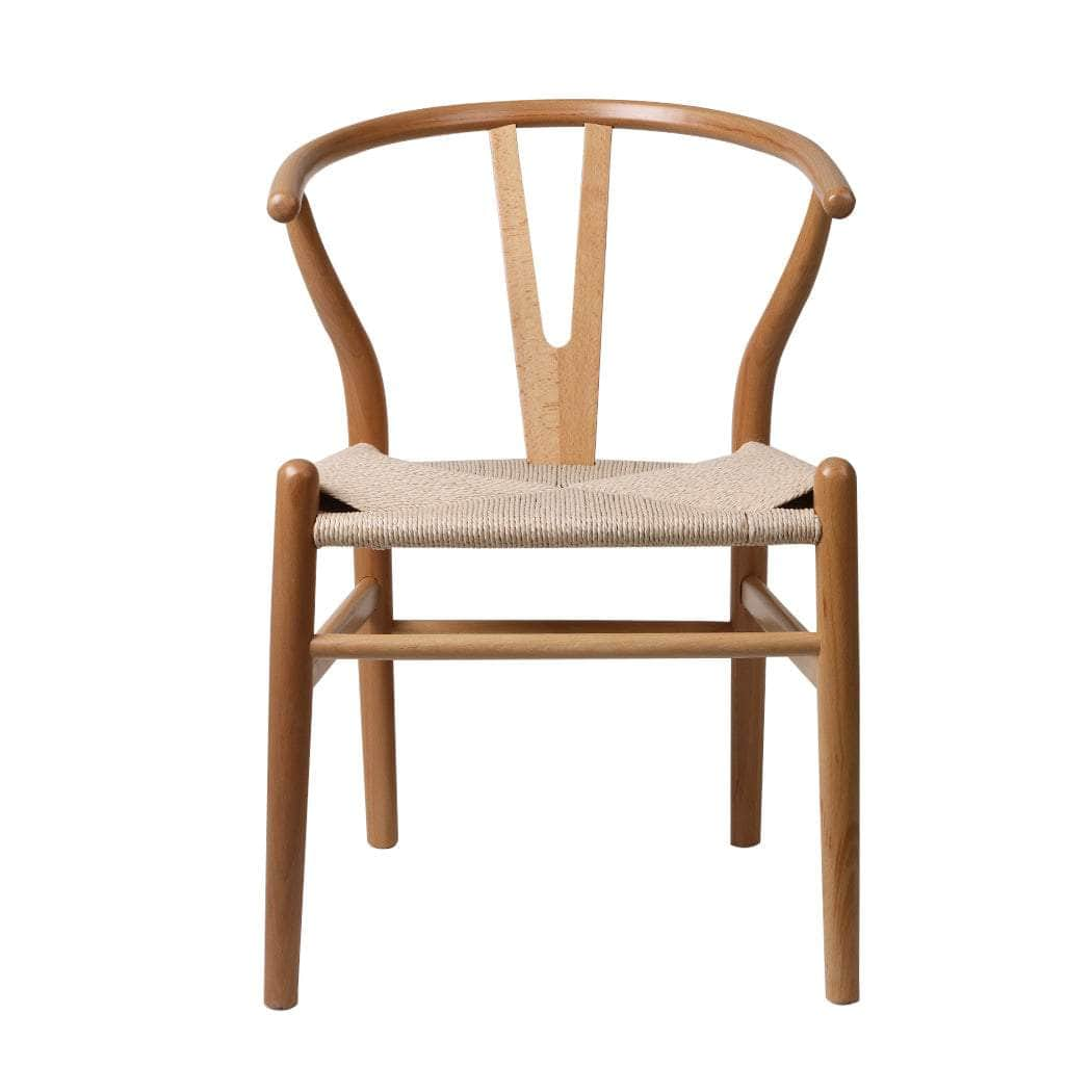 2x Dining Chairs Wooden Hans Clear