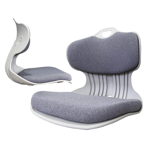 2X Grey Posture Correcting Padded Floor Lounge Chairs