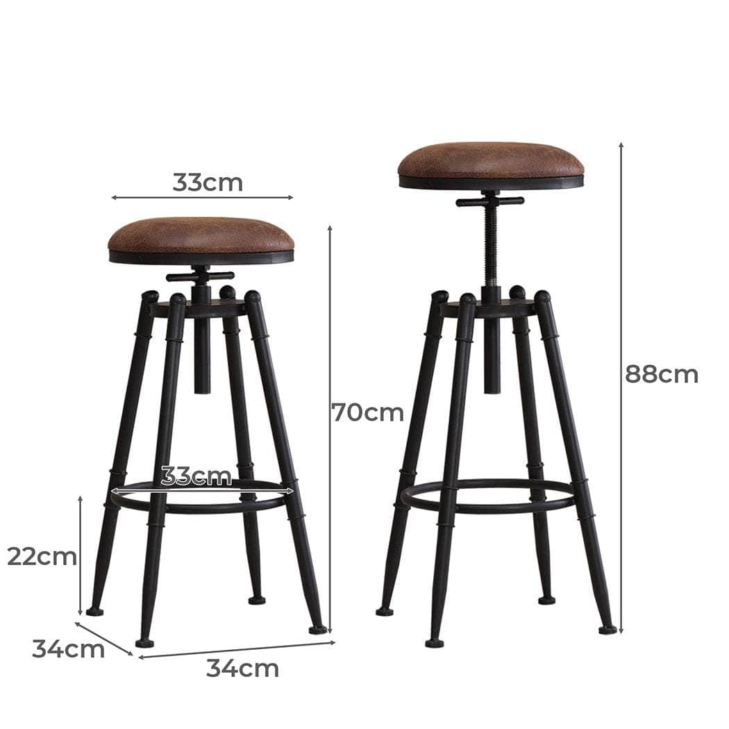 2x Industrial Bar Stools - Kitchen