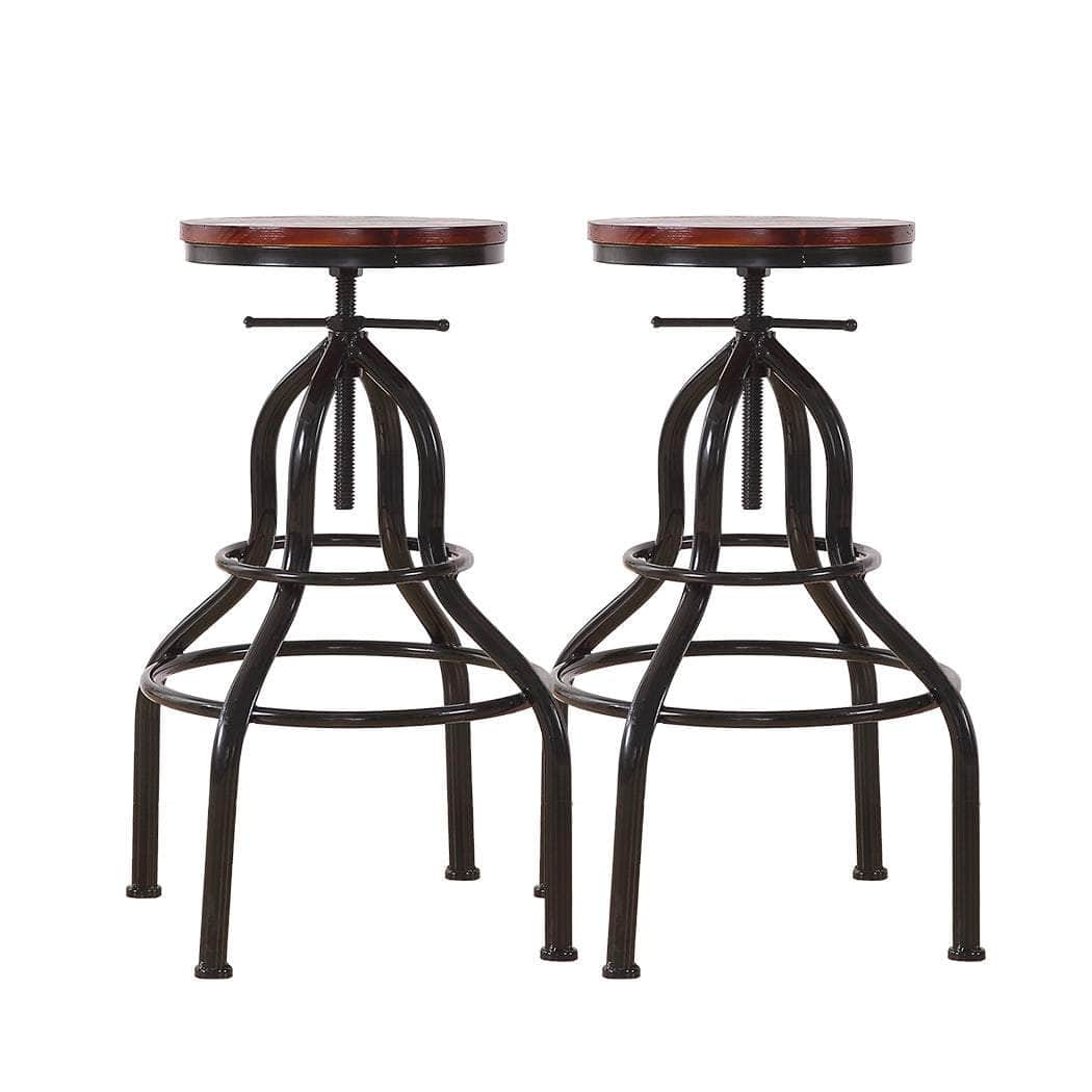 2x Industrial Bar Stools Kitchen