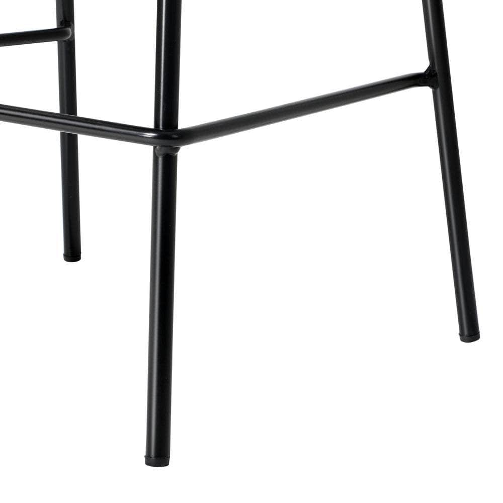 2x Kitchen Bar Stools Dinning Chairs Metal Black