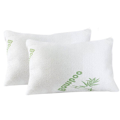 2x Memory Foam Pillow Bamboo