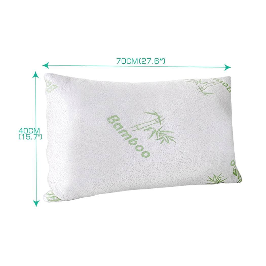 2x Memory Foam Pillow Bamboo