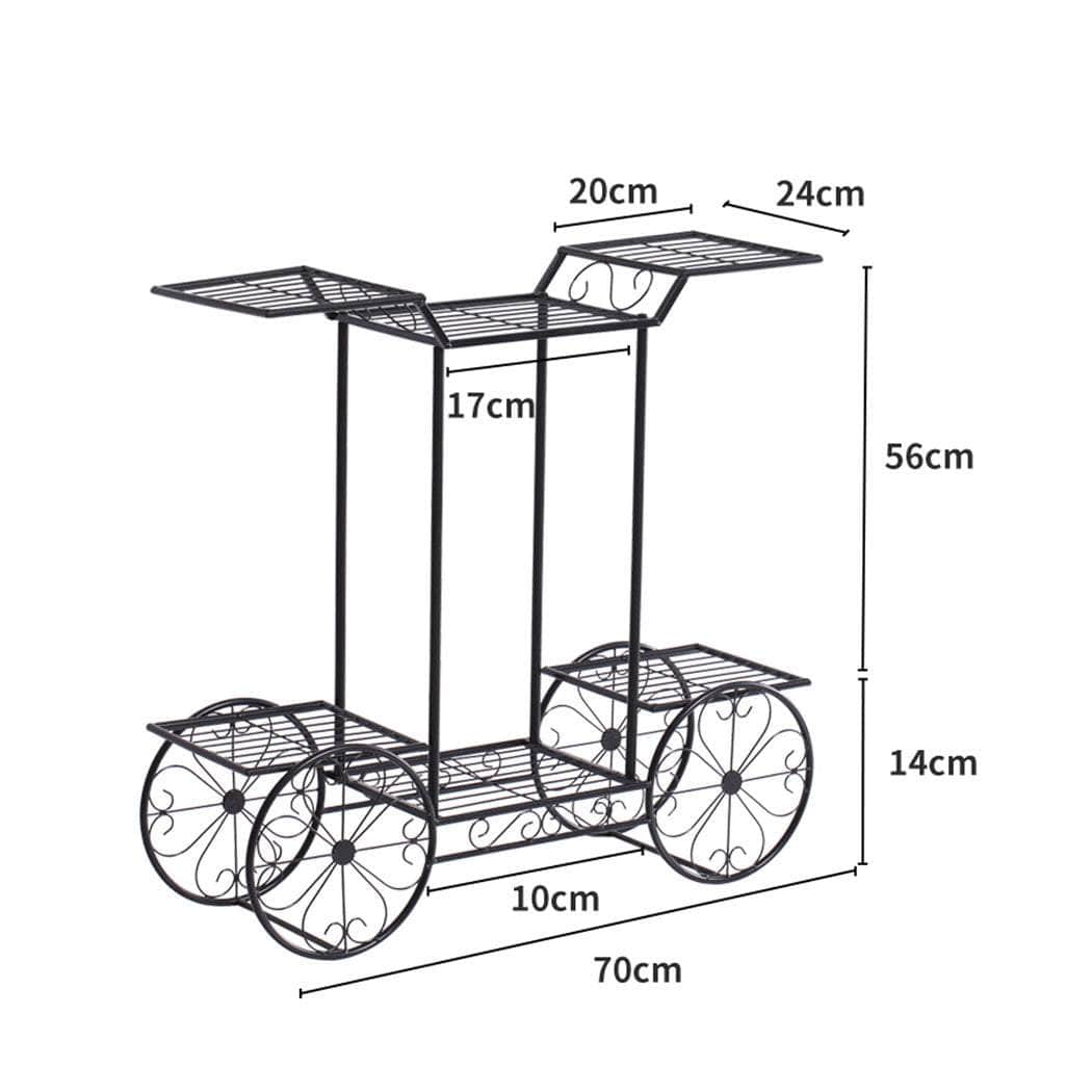 2x Plant Stand Outdoor Indoor Gold