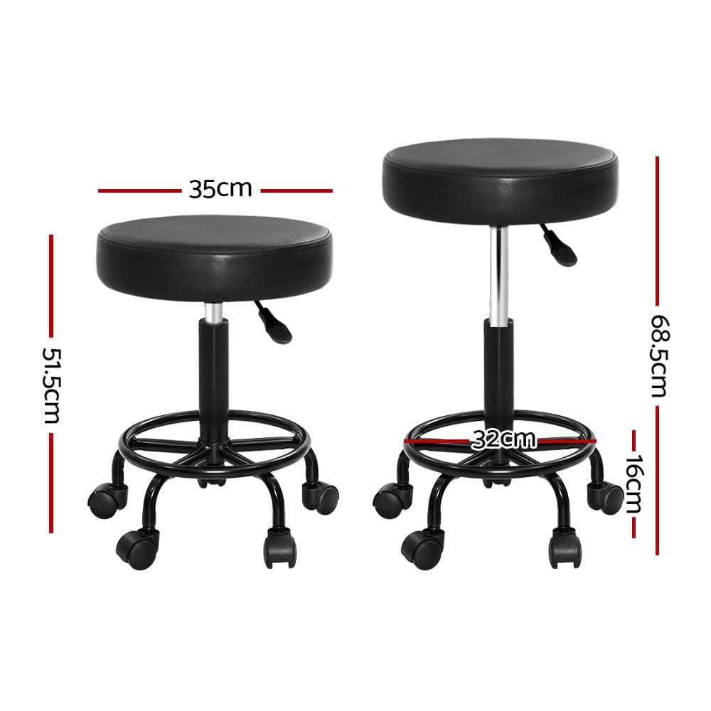 2X Salon Stool Round Swivel Chair