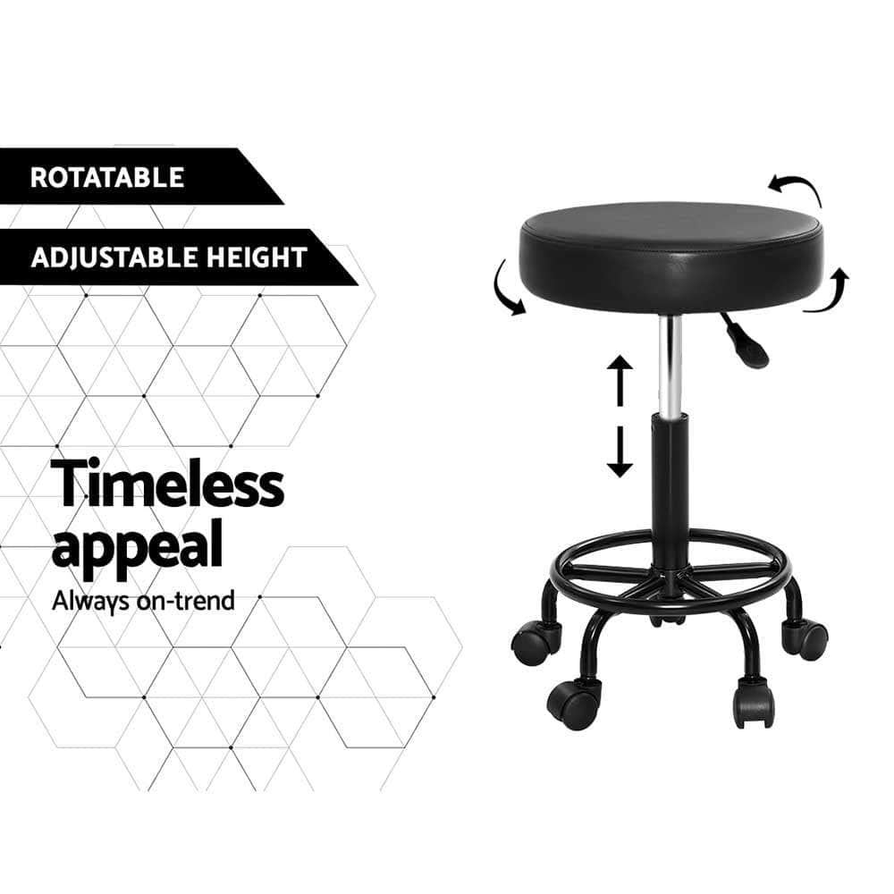 2X Salon Stool Round Swivel Chair