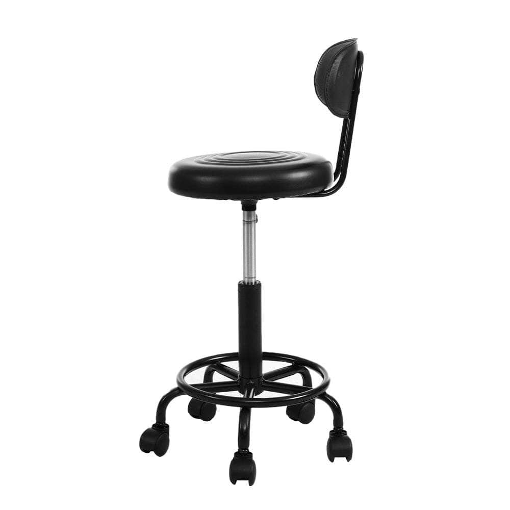 2X Salon Stool Swivel Backrest Chair Barber Hairdressing Hydraulic Lift