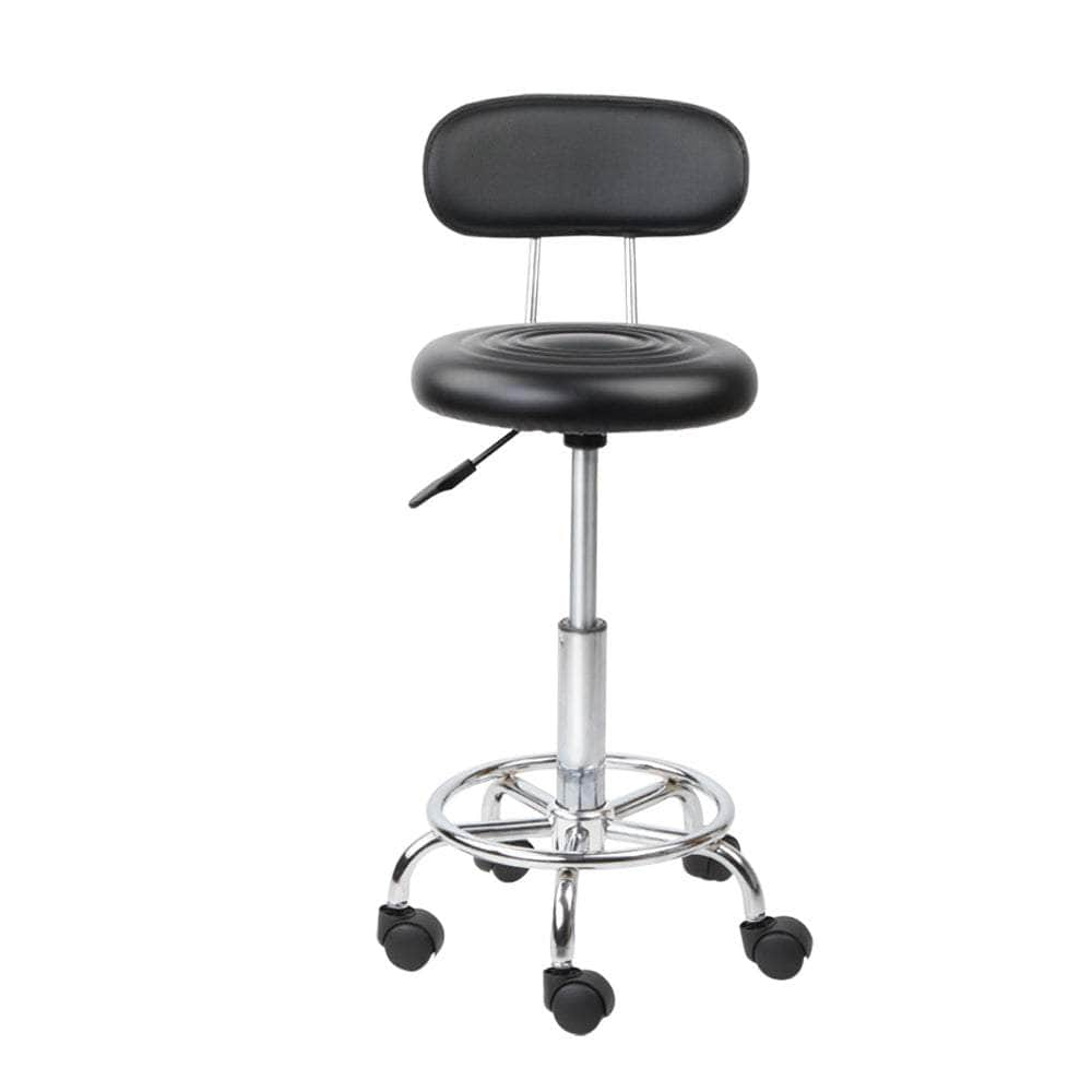 2X Salon Stool Swivel Backrest Chair Barber Hairdressing Hydraulic Lift