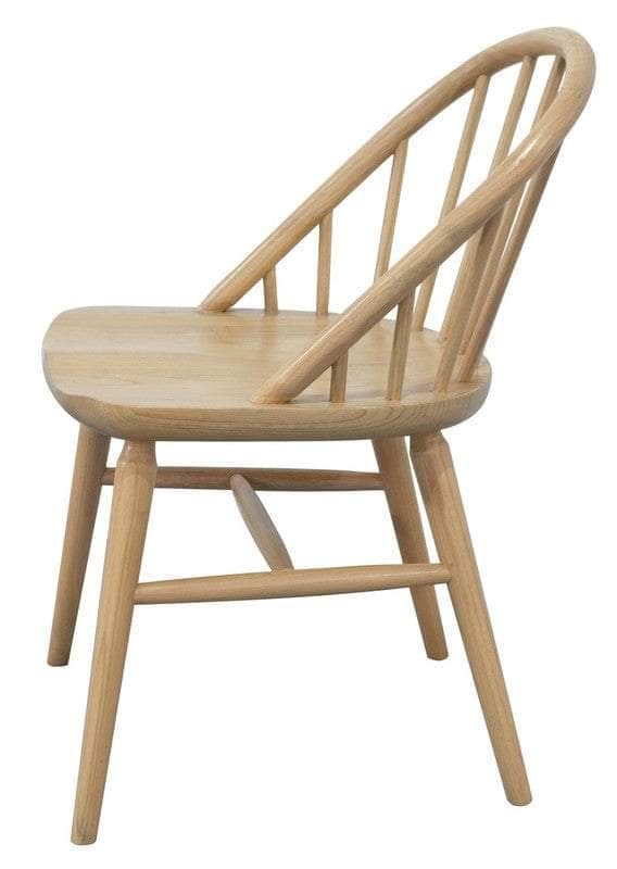 2x Solid Oak Dining Chair - (Black)