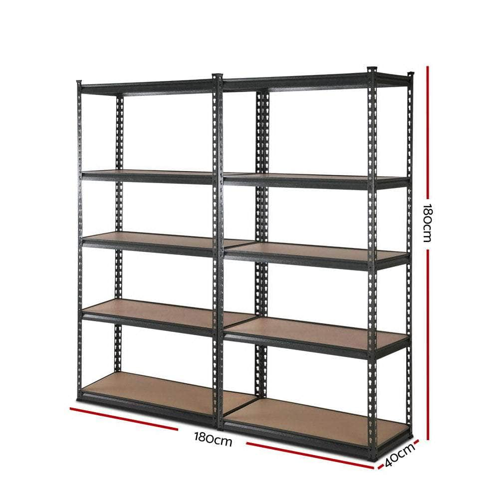 2X1.8M Garage Shelving Warehouse Rack Pallet Racking Storage Charcoal