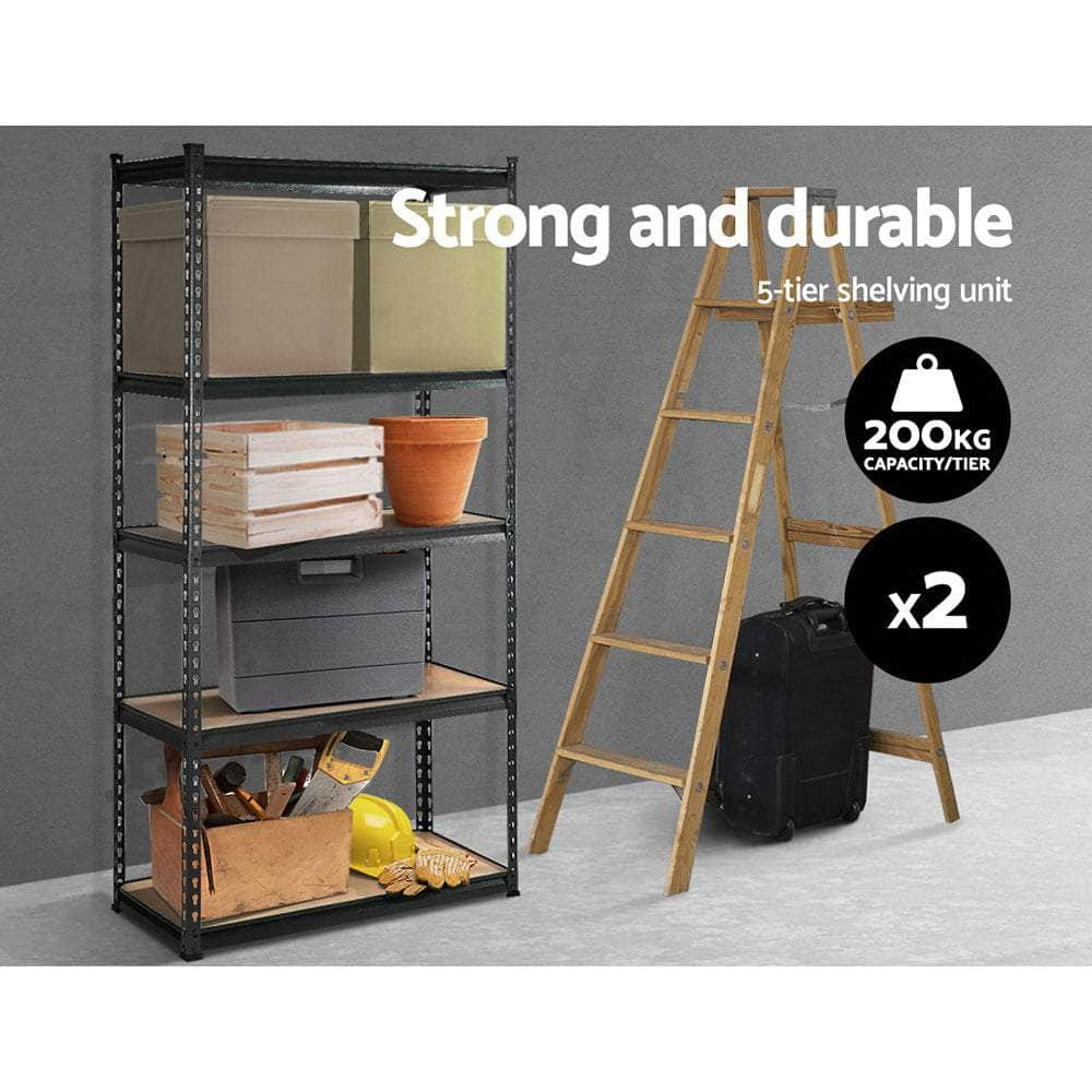 2X1.8M Garage Shelving Warehouse Rack Pallet Racking Storage Charcoal