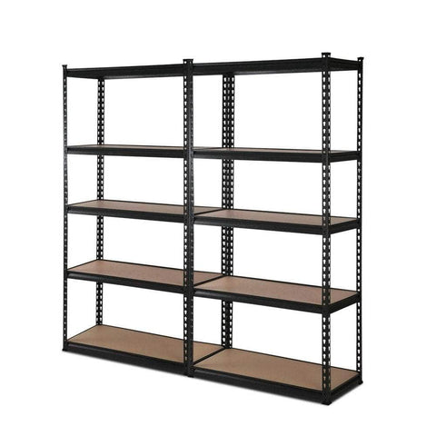 2X1.8M Garage Shelving Warehouse Rack Pallet Racking Storage Shelve Black