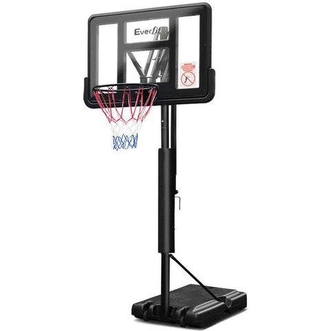 3.05M Basketball Hoop Stand System Adjustable Height Portable Pro Black