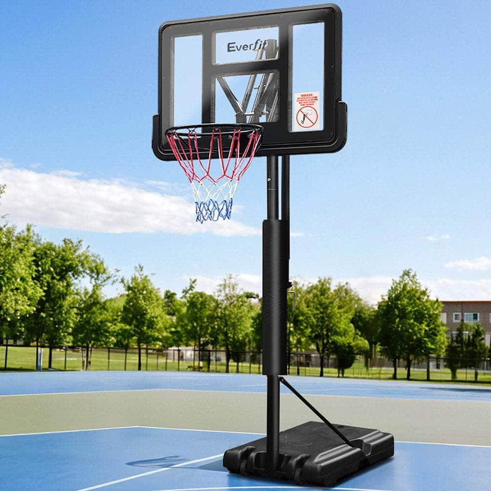 3.05M Basketball Hoop Stand System Adjustable Height Portable Pro Black