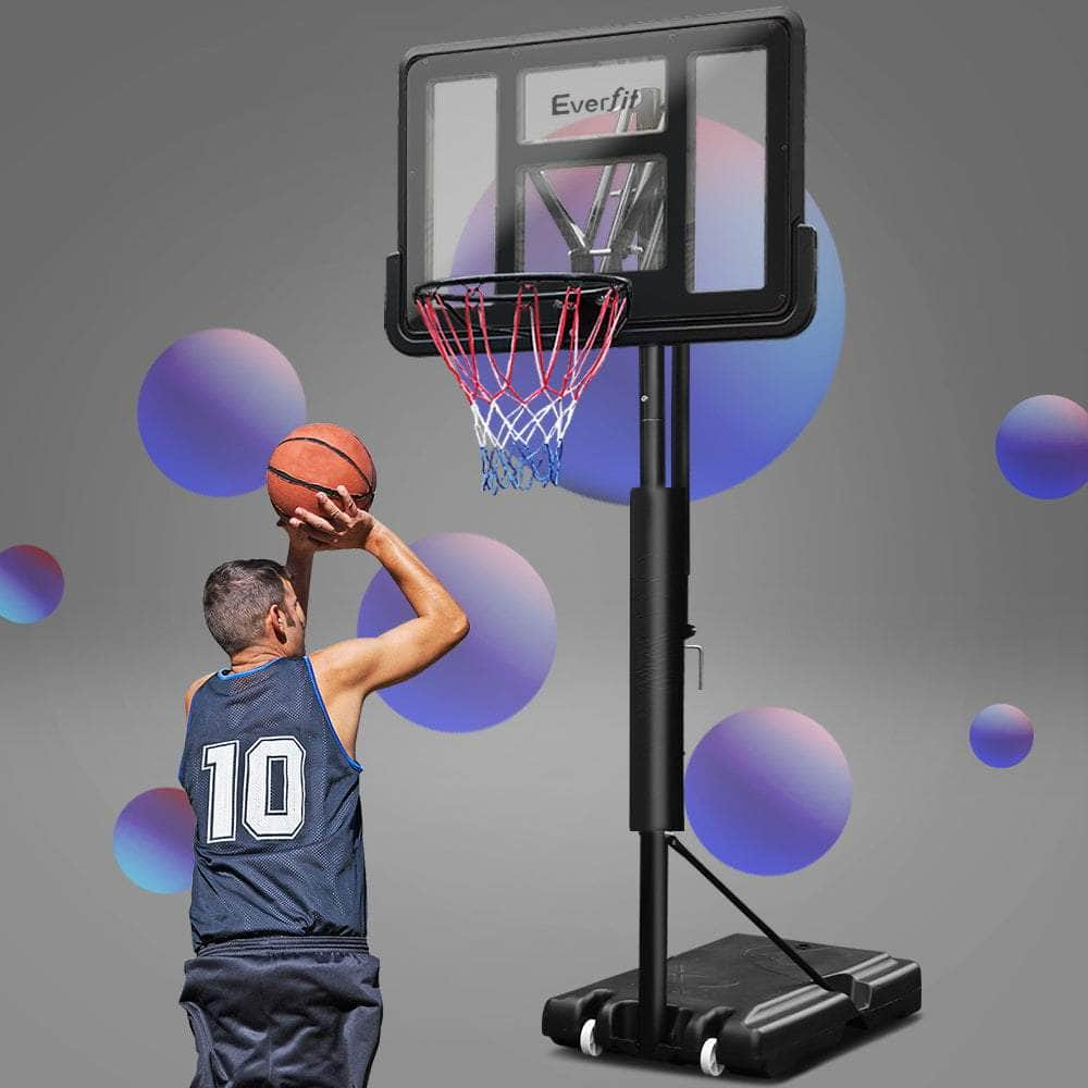 3.05M Basketball Hoop Stand System Adjustable Height Portable Pro Black