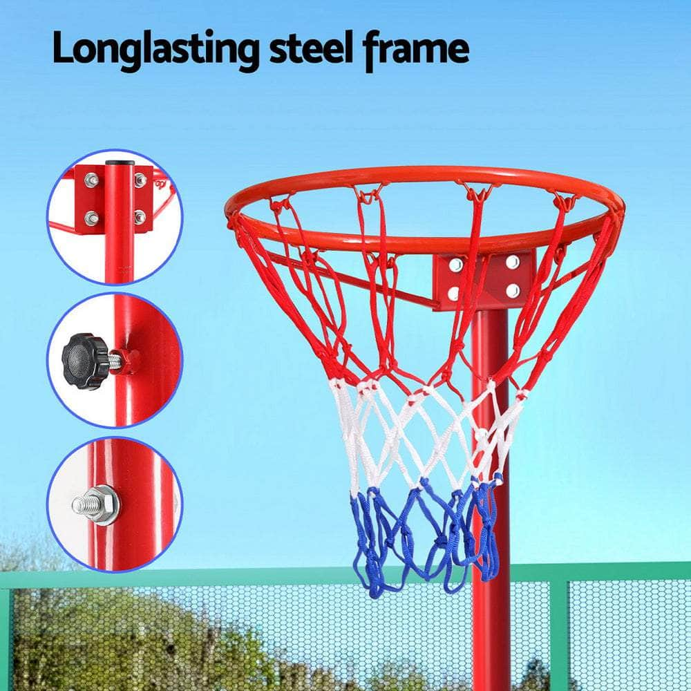 3.05M Netball Hoop Basketball Stand System Net Ring