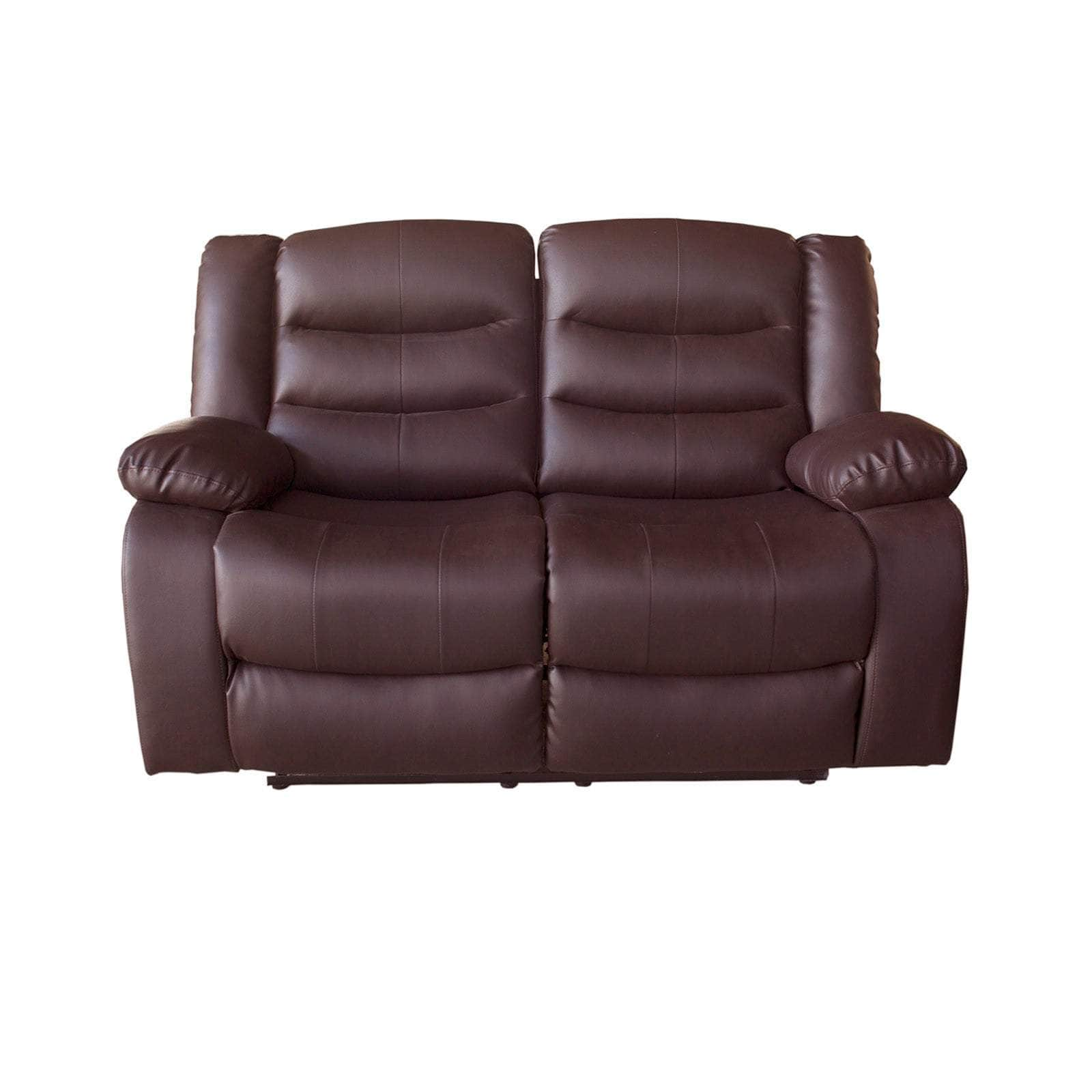 3+2+1 Seater Recliner Sofa In Leather Lounge Couch In Brown