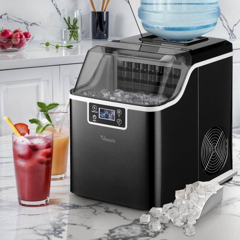 3.2L Portable Ice Maker with Ice Cube Scoop Stainless