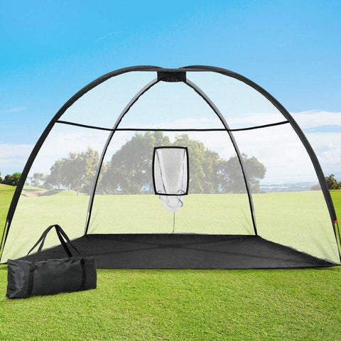 3.5M Golf Practice Net Portable Training Aid Driving Target Tent Black