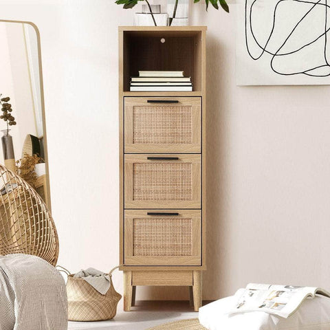 3 Chest Of Drawers With Shelf - Briony Oak